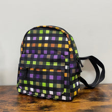 Load image into Gallery viewer, Mini Backpack - Purple Lime Plaid
