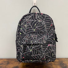 Load image into Gallery viewer, Mini Backpack - Black Spider Webs
