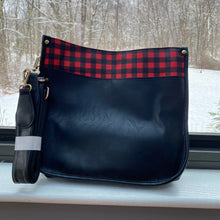 Load image into Gallery viewer, Aubree Crossbody Purse - Black Plaid
