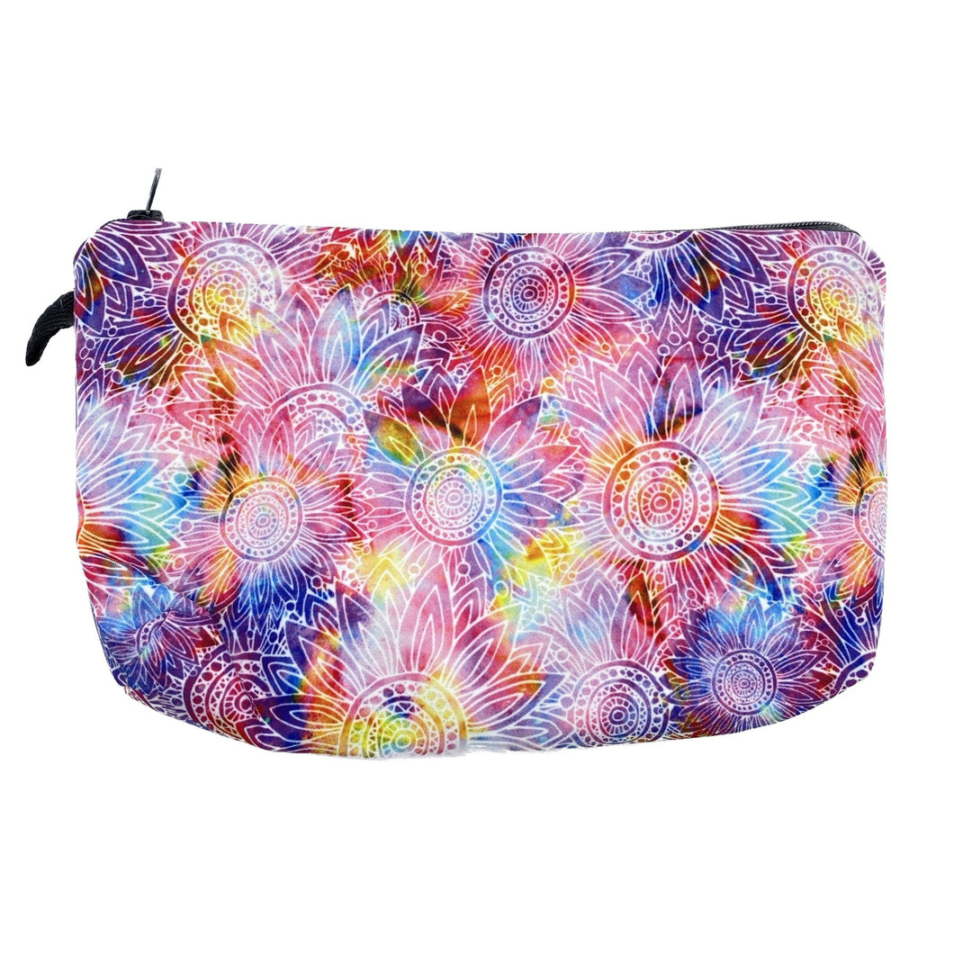 Pouch - Floral Rainbow Tie Dye