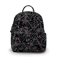 Load image into Gallery viewer, Mini Backpack - Black Spider Webs
