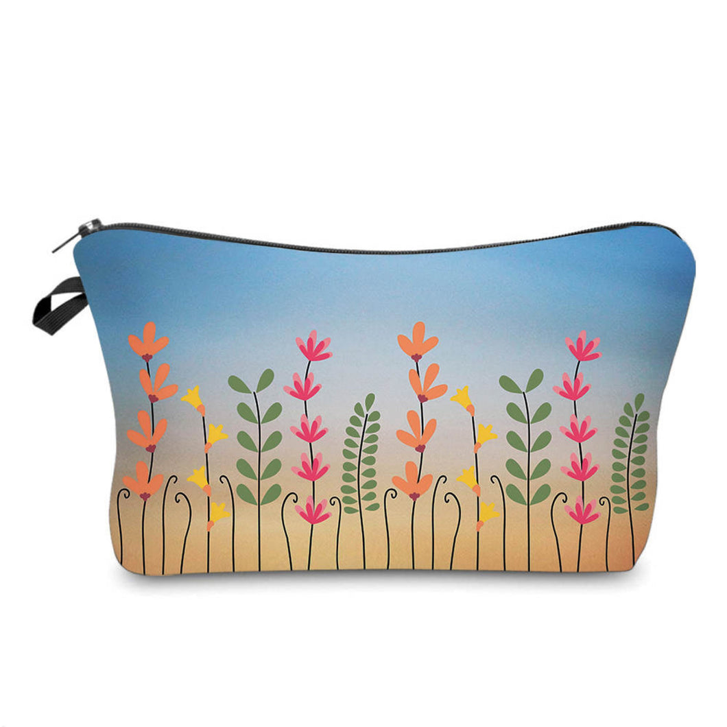 Pouch - Floral Blue Orange